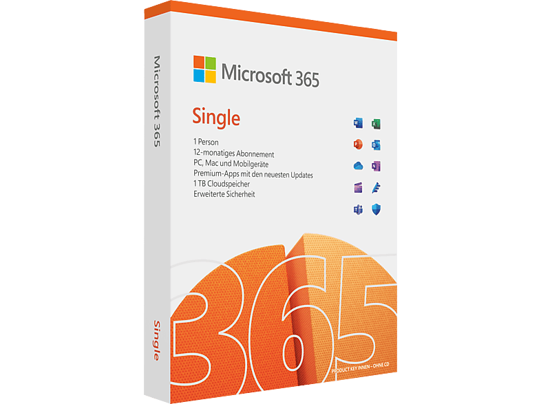 Microsoft 365 Single (1 gebruiker / 1 jaar) voor pc/Mac – ESD.