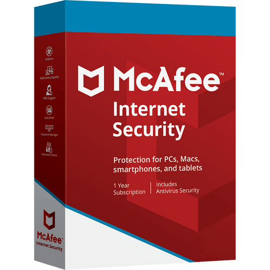 McAfee Internet Security 3 pc 1 jaar