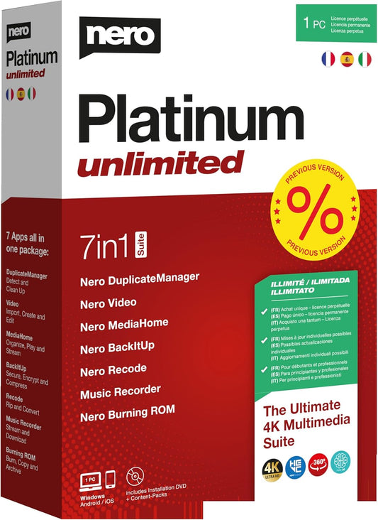 Nero Platinum Unlimited 2025 1 PC - prepetual