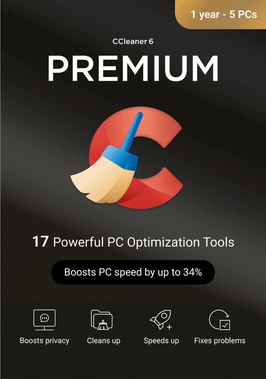 CCleaner Premium – 5 apparaten – 1 jaar