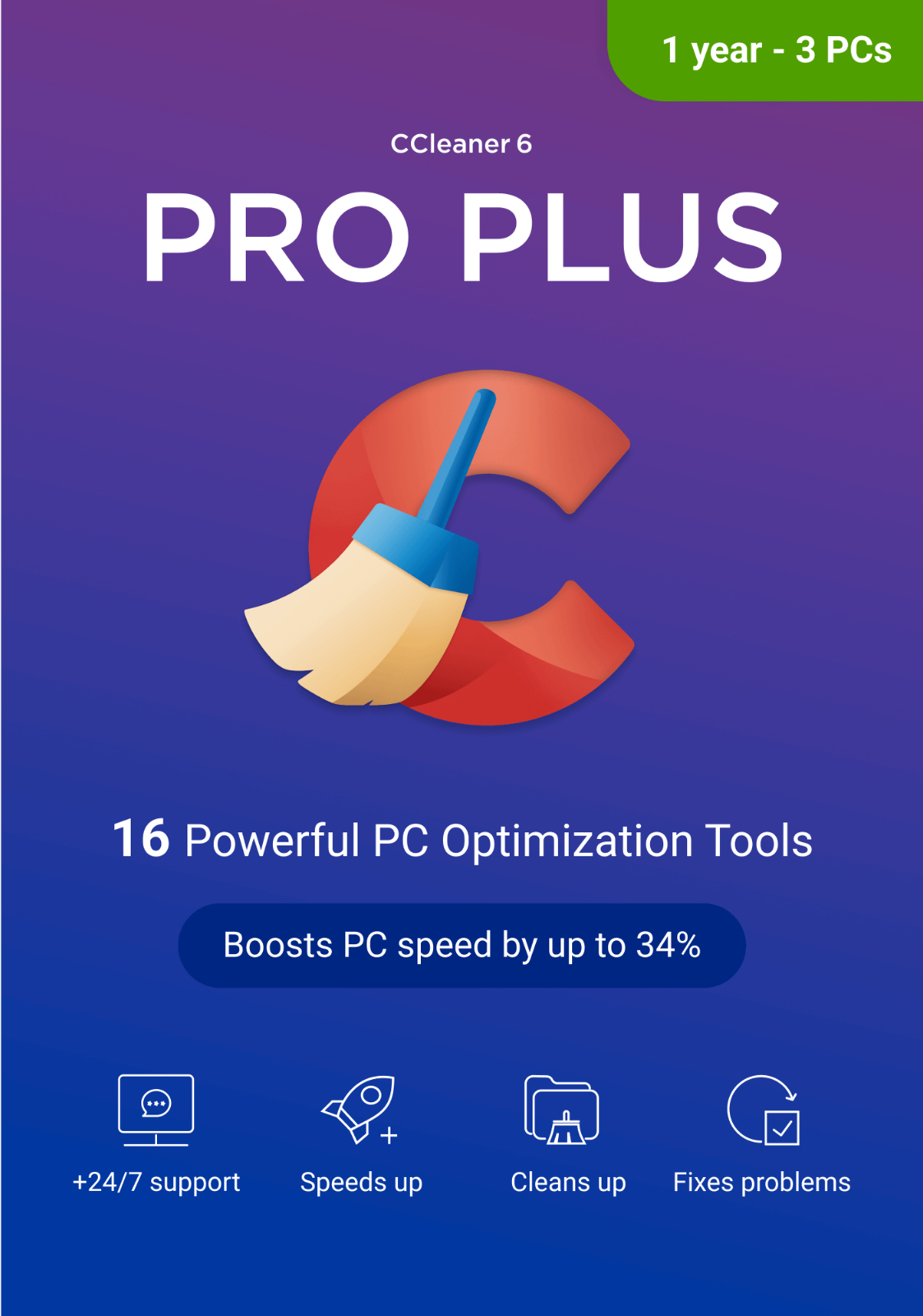 CCleaner Professional Plus – 3 apparaten – 1 jaar