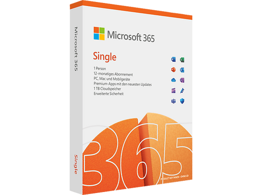 Microsoft 365 Single (1 gebruiker / 1 jaar) voor pc/Mac – ESD.