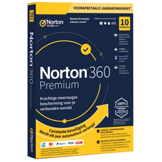 Norton NO SUB 360 Premium – 10 apparaten – 1 jaar